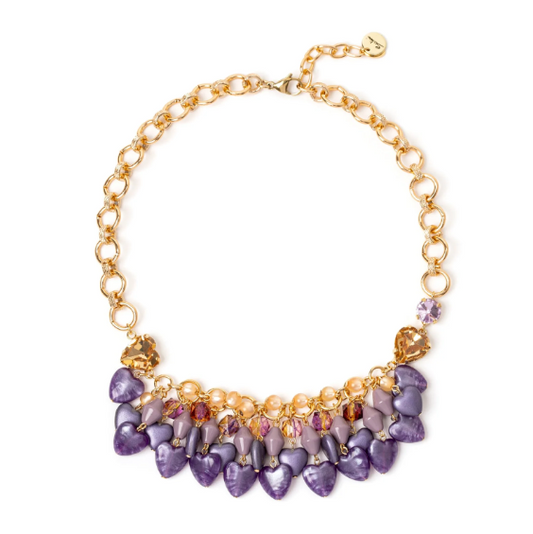 Girocollo con ciondoli Demetra - Viola