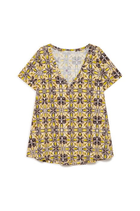 T-SHIRT CALEIDO FLOWER GIALLO