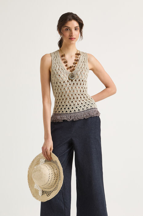 TOP METALLIC ORO