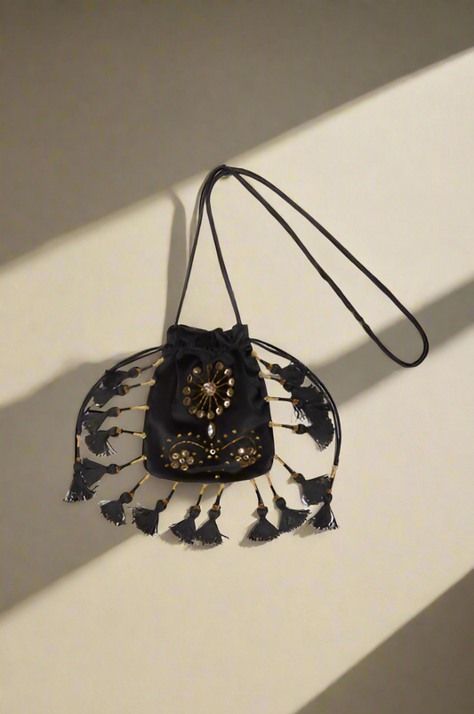 POUCH THE PRECIOUS VELVET - Nero