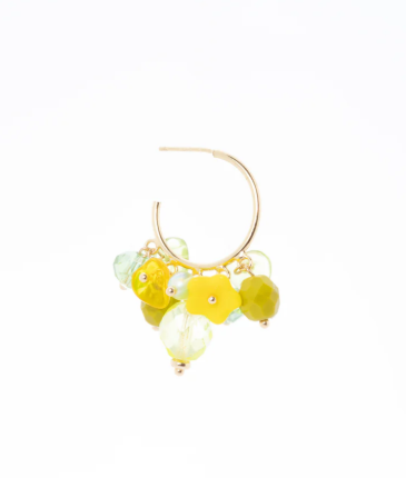 Orecchini a cerchietto LEI - Lime e Giallo