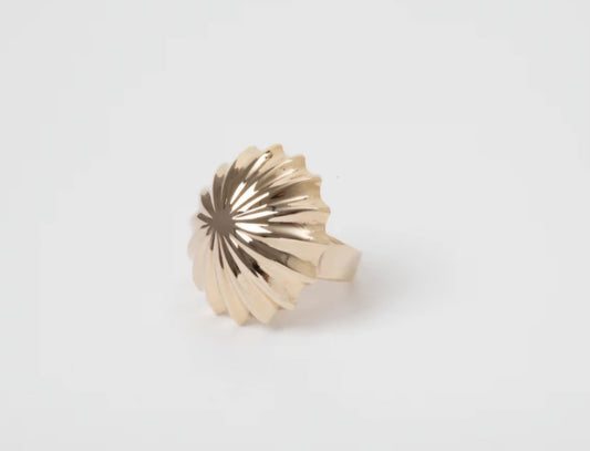 ANELLO A SPICCHI ORO AMARANTA