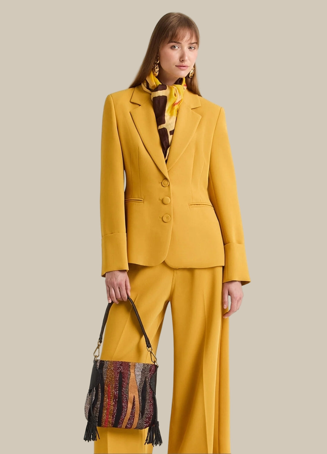 GIACCA SABLÈ CREPE - Senape